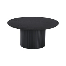 Konferenční stolek, černá, průměr 80 cm, MAHIR TYP 2