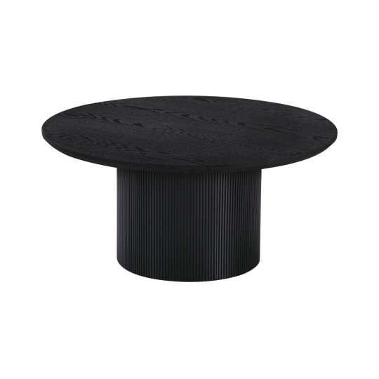 Konferenční stolek, černá, průměr 80 cm, MAHIR TYP 2