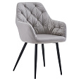 Designové křeslo, šedá Velvet látka, VERIO NEW