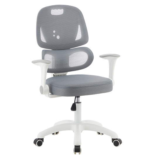 Otočná židle, šedá/bílá, LISTER