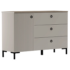 Komoda, šedohnědá Taupe/dub silverjack, DOMCA 1D3S