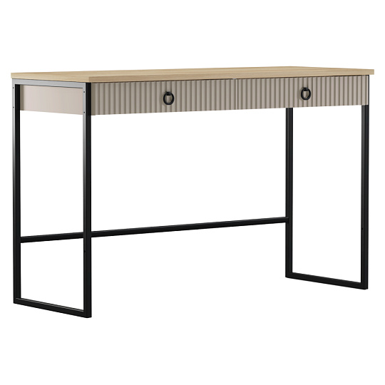 Toaletní stolek, šedohnědá Taupe/dub silverjack, DOMCA 2S