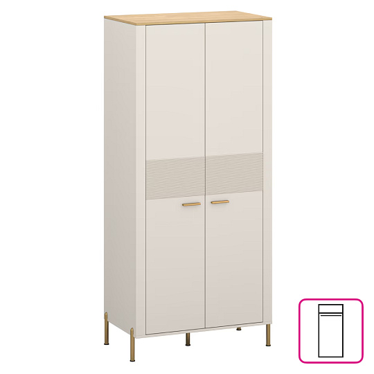 Skříň, kašmír/dub kamenný, RUNOL 2D