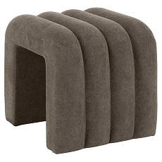 Designový taburet, hnědá látka, SUNDO