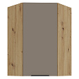 Horní rohová skříňka, sandgrau/dub artisan, FRISBO 60x60 GN-90 1F