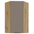 Horní rohová skříňka, sandgrau/dub artisan, FRISBO 60x60 GN-108 1F