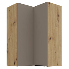 Horní rohová skříňka, sandgrau/dub artisan, FRISBO 60x60 GN-90 2F