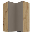 Horní rohová skříňka, sandgrau/dub artisan, FRISBO 60x60 GN-90 2F