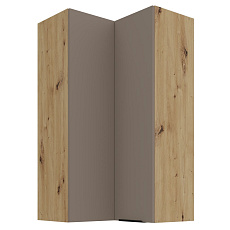 Horní rohová skříňka, sandgrau/dub artisan, FRISBO 60x60 GN-108 2F