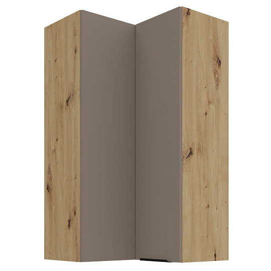 Horní rohová skříňka, sandgrau/dub artisan, FRISBO 60x60 GN-108 2F Horní rohová skříňka, sandgrau/dub artisan, FRISBO 60x60 GN-108 2F