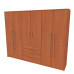 NÁBYTEK MIKULÍK s.r.o. AURA XXL - šatní skříň, 270x53x213cm Dekor: olše