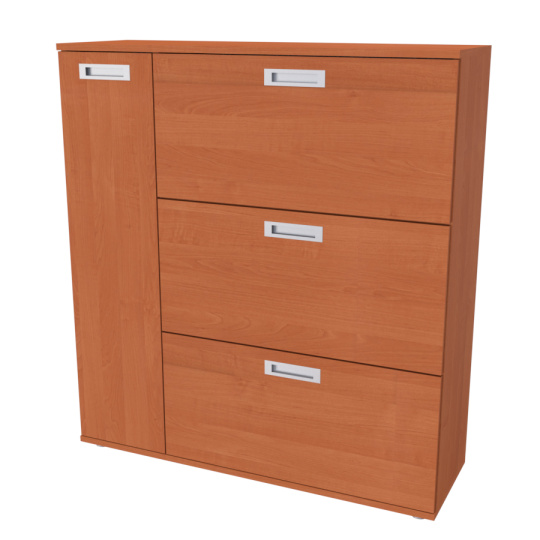 NÁBYTEK MIKULÍK s.r.o. TRIANGL 2 - botník do předsíně, 110x35x120cm Dekor: olše