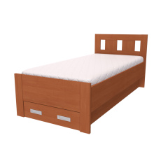 NÁBYTEK MIKULÍK s.r.o. BENO - postel 80x200cm / 90x200cm Dekor: olše, Šířka pro matraci: 80cm, Varianta: Síla bočnice 18mm