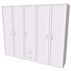 NÁBYTEK MIKULÍK s.r.o. SIGMA XXL - skříň, 250x207cm Dekor: bílá struktura