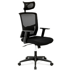 Kancelářská židle, houpací mechanismus, černá síťovina, KA-B1013 BK