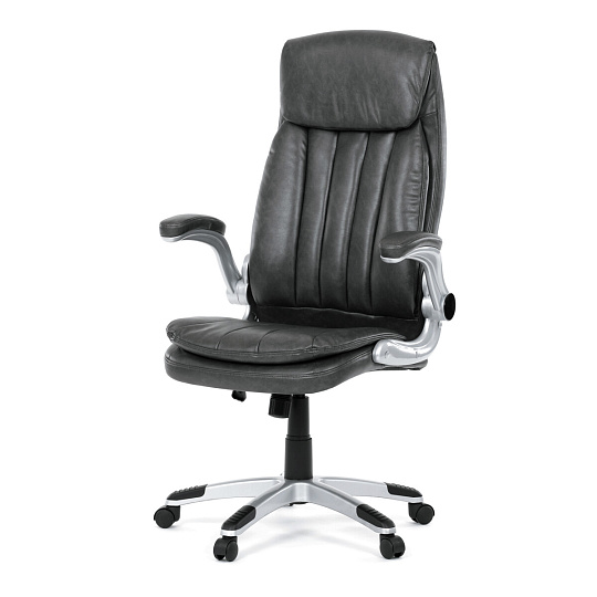 Kancelářské křeslo, houpací mechanismus, šedá ekokůže, KA-F1218 GREY