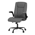 Kancelářské křeslo, houpací mechanismus, šedá ekokůže, KA-Y344 GREY