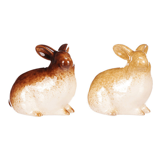Zajíc - keramická figurka, mix 2 druhů, cena za 1 ks Zajíc - keramická figurka, mix 2 druhů, cena za 1 ks