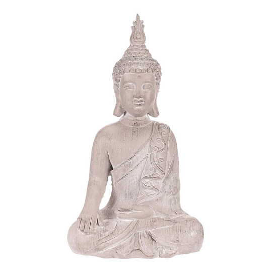 Buddha - soška z polyresinu, barva šedá Buddha - soška z polyresinu, barva šedá