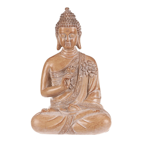 Buddha - polyresinová figurka, barva sv. hnědá Buddha - polyresinová figurka, barva sv. hnědá