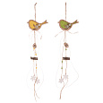 Ptáček - dřevěná girlanda , mix 2 barev, cena za 1 ks