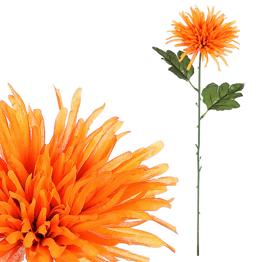 Chryzantéma - umělá řezaná květina, oranžová Chryzantéma - umělá řezaná květina, oranžová