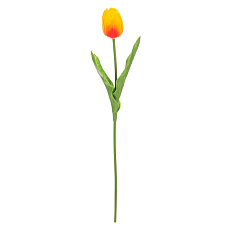 Tulipán pěnový - umělý řezaný, barva žluto-oranžová