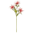 Eryngium - umělý řazaný, 3 květy, barva růžová