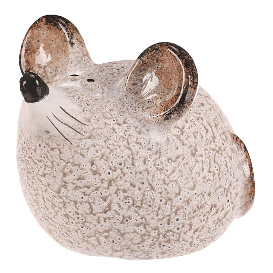 Myš - keramická figurka, vel. M, barva krémová Myš - keramická figurka, vel. M, barva krémová