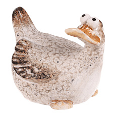 Kachna - keramická figurka, vel. M, barva krémová