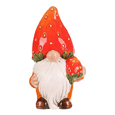 Trpaslík jahodový - keramická figurka, vel. S, barva červená