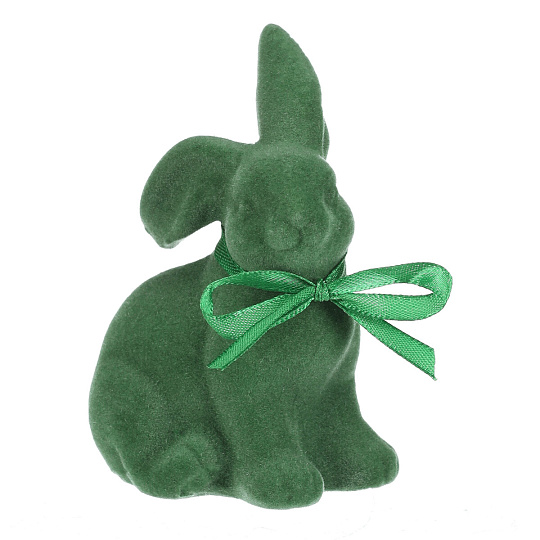 Zajíc - keramická figurka, semišový povrch, vel. S, zelená Zajíc - keramická figurka, semišový povrch, vel. S, zelená