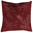 Polštář s výplní - červený s větvemi, 100% polyester, 45 x 45 cm
