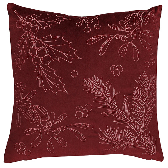 Polštář s výplní - červený s větvemi, 100% polyester, 45 x 45 cm Polštář s výplní - červený s větvemi, 100% polyester, 45 x 45 cm