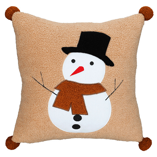 Polštář s výplní - se sněhulákem, 100% polyester, 45 x 45 cm Polštář s výplní - se sněhulákem, 100% polyester, 45 x 45 cm