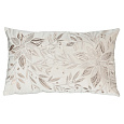 Polštář s výplní - s lístky, béžový, 100% polyester, 50 x 30 cm