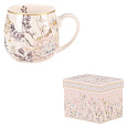 Hrneček v dárkové krabičce - porcelán, květinový motiv