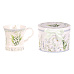 Hrnek malovaný - porcelán, dárková dóza, motiv s konvalinkami