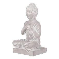 Buddha - betonová dekorace, barva šedá