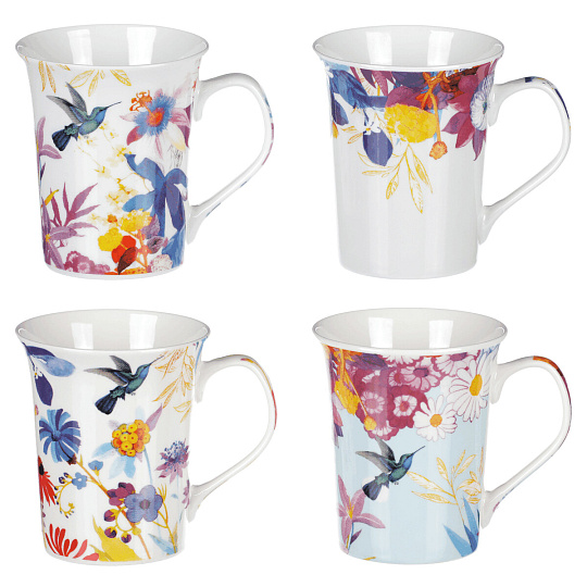 Hrnek porcelánový, mix 4 druhů, cena za 1ks, obsah 350ml.