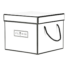 Flower box - papír, krabice, barva bílá, cena za 1 ks