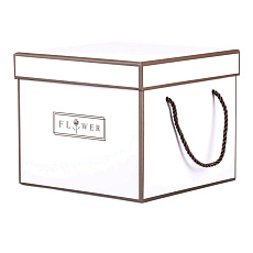 Flower box - papír, krabice, barva bílá, cena za 1 ks