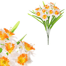 Narcis - umělá kytice, oranžovo-bílá barva Narcis - umělá kytice, oranžovo-bílá barva