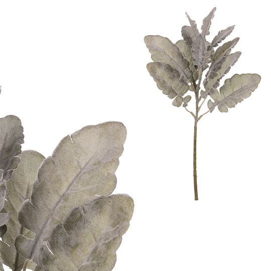 Listí senecio - umělý trs, barva zeleno-šedá Listí senecio - umělý trs, barva zeleno-šedá