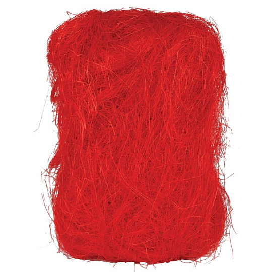 Sisálové vlákno - balení 500 g, barva červená Sisálové vlákno - balení 500 g, barva červená