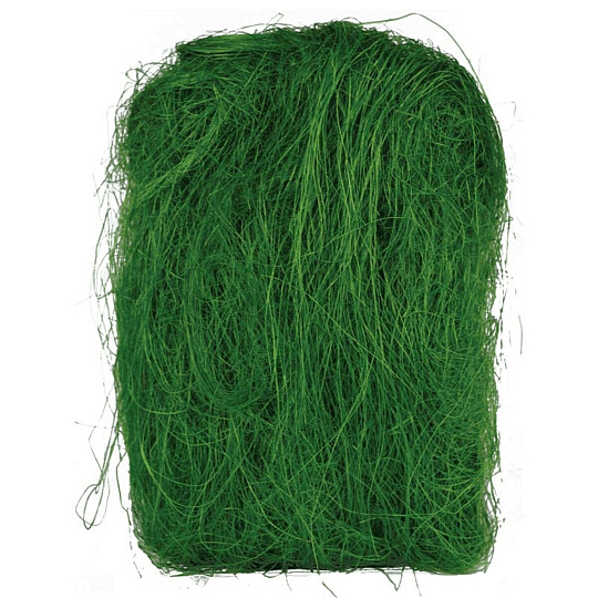 Sisálové vlákno - balení 50 g, barva tmavě zelená Sisálové vlákno - balení 50 g, barva tmavě zelená