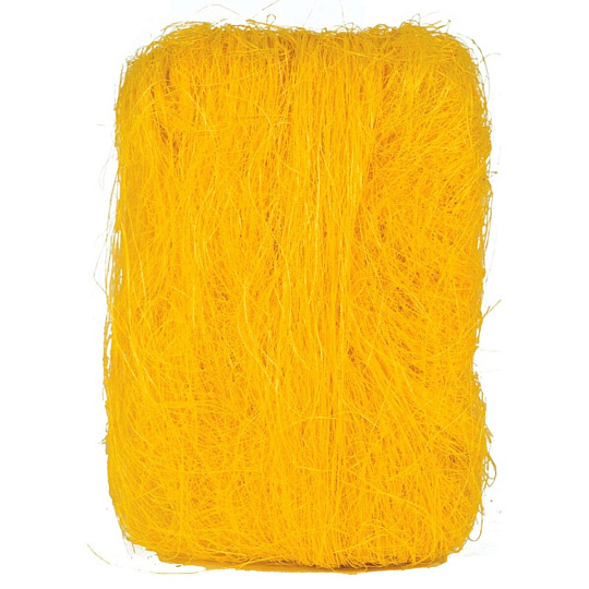 Sisálové vlákno - balení 500 g, barva žlutá Sisálové vlákno - balení 500 g, barva žlutá