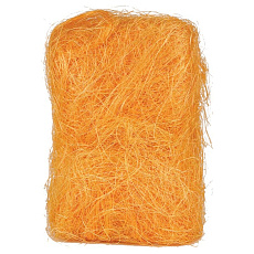 Sisálové vlákno - balení 500 g, barva žluto-oranžová Sisálové vlákno - balení 500 g, barva žluto-oranžová