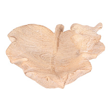 Krmítko/pítko - polyresin, list s ptáčky, imitace dřeva Krmítko/pítko - polyresin, list s ptáčky, imitace dřeva