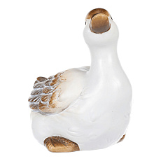 Kachna - keramická figurka, vel. S, bílo-hnědá Kachna - keramická figurka, vel. S, bílo-hnědá